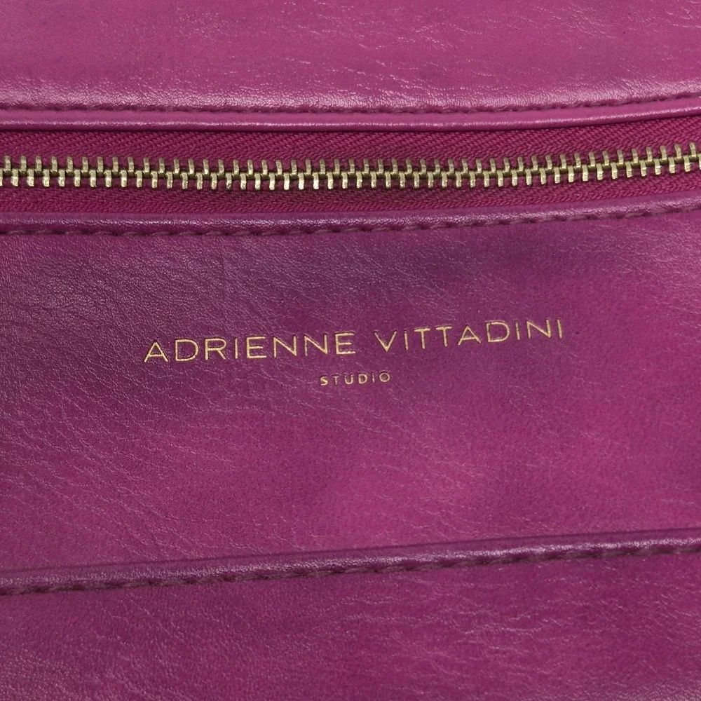 Adrienne Vittadini Studio Hot Pink Magenta Wristlet Clutch Pouch Zip Wallet